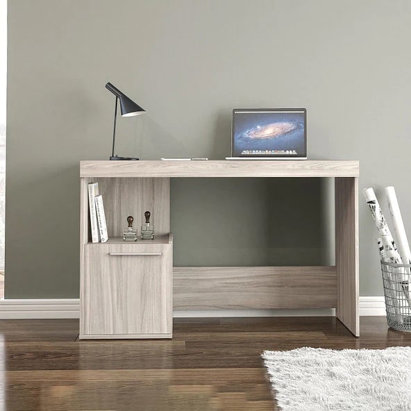Home Wood Desk With Side Drawer