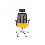 Black Yellow Adjustable Chair With Headrest