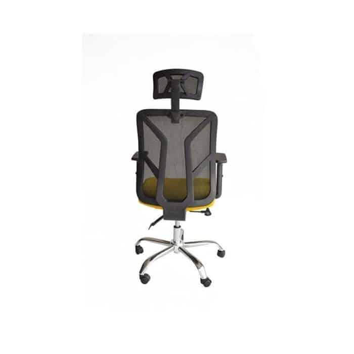 Black Yellow Adjustable Chair With Headrest