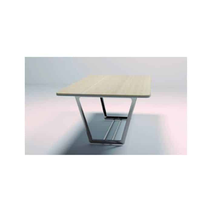 Marion meeting table MDF boarded with light wooden texture