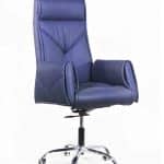 Modern blue leather chair