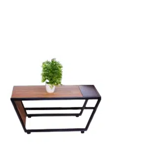 Sovia - Dark grey small table wooden and metal