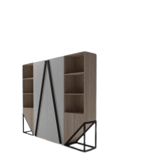 Large Wooden Storage Cabinets With Doors-مكتبة خشبية كبيرة بأبواب ورفوف