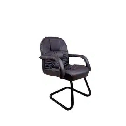 Black Leather Waiting Office Chair