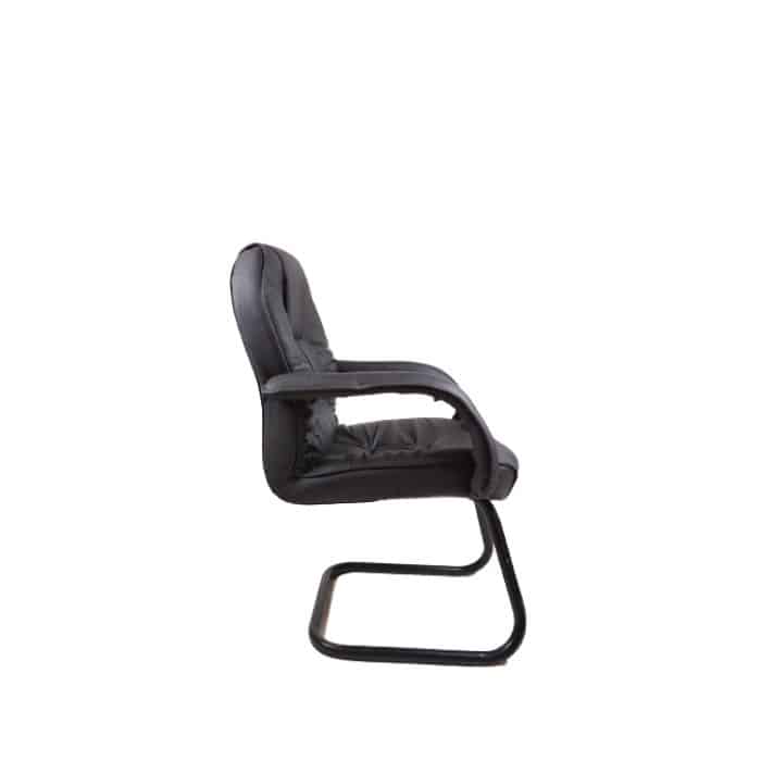 Black Leather Waiting Office Chair