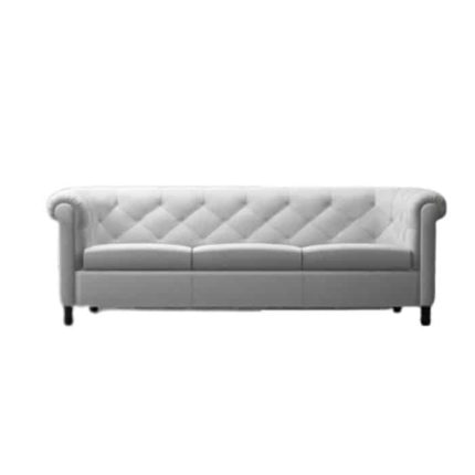 Beechwood sofa with high-quality leather upholstery