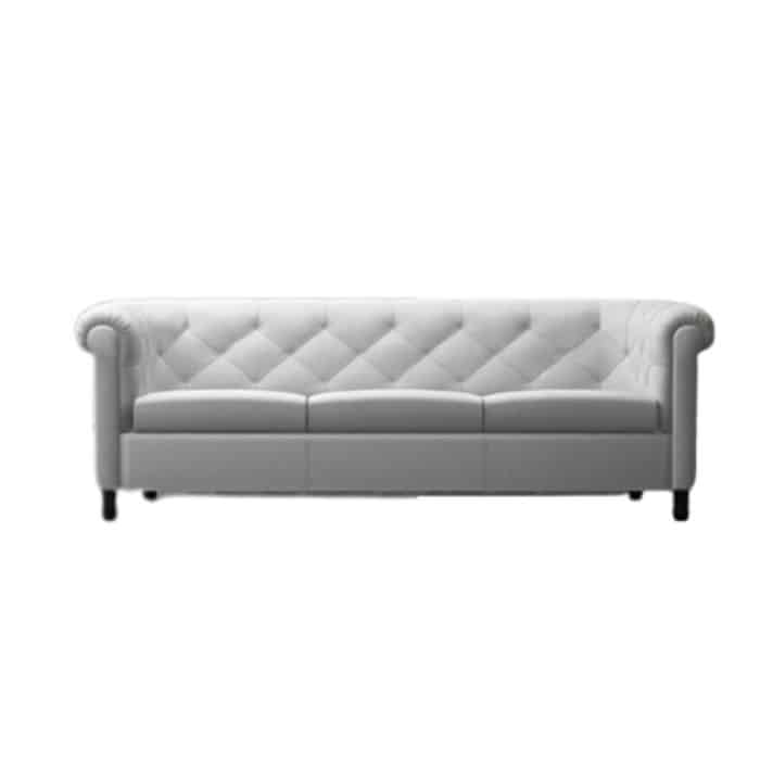 Beechwood sofa with high-quality leather upholstery
