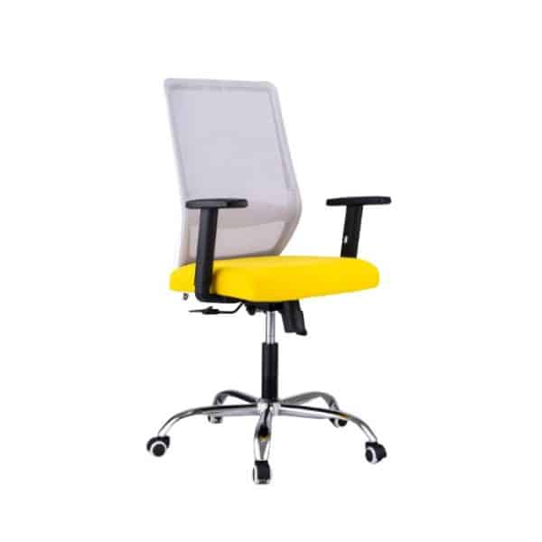Simple Desk Chair Gray Frame Sliding Wheelchair