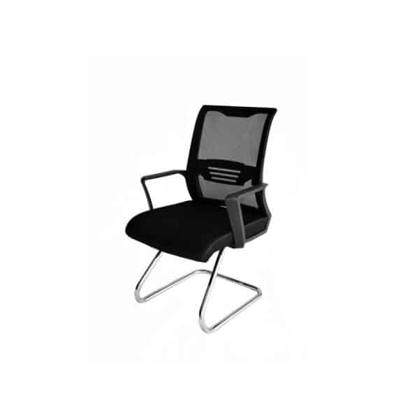 Fixed Black Mesh Office Chair