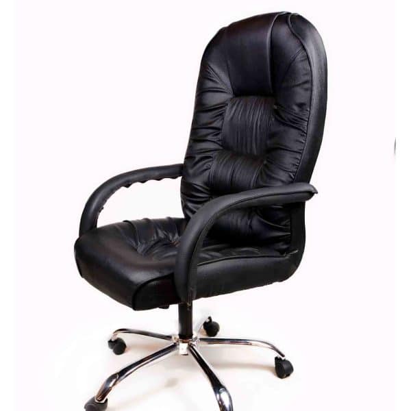 High manager Leather Office Chair Black - كرسي مكتب جلد عالي الجودة أسود