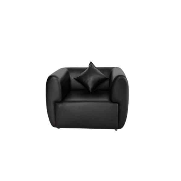 كرسي كنبة جلد بني-Black Leather Office Sofa Chair