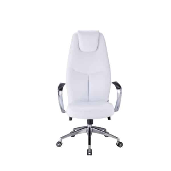 Luxury Modern Leather White Chair