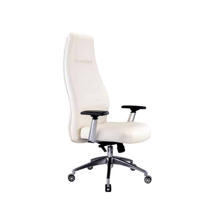 White leather Luxury Chair-كرسي جلد ابيض فخم
