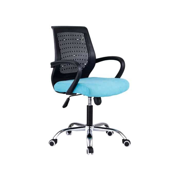 Blue Mesh Office Chair-كرسي مكتب ازرق شبكي