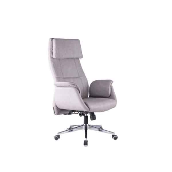 Recliner Gray Upper Management Chair-كرسي مكتب رمادي فخم