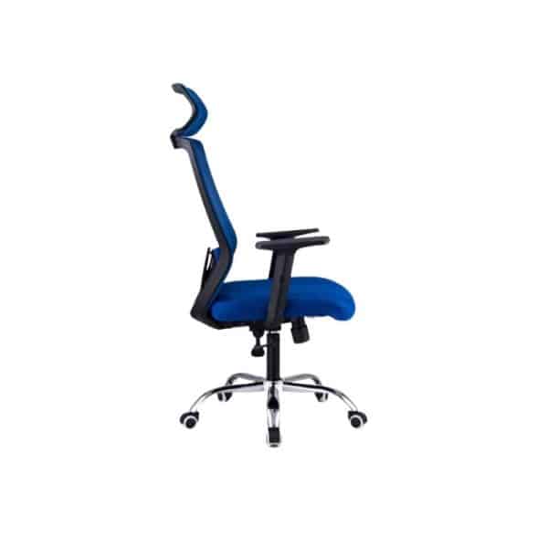 Blue Upper Managment Mesh Chair