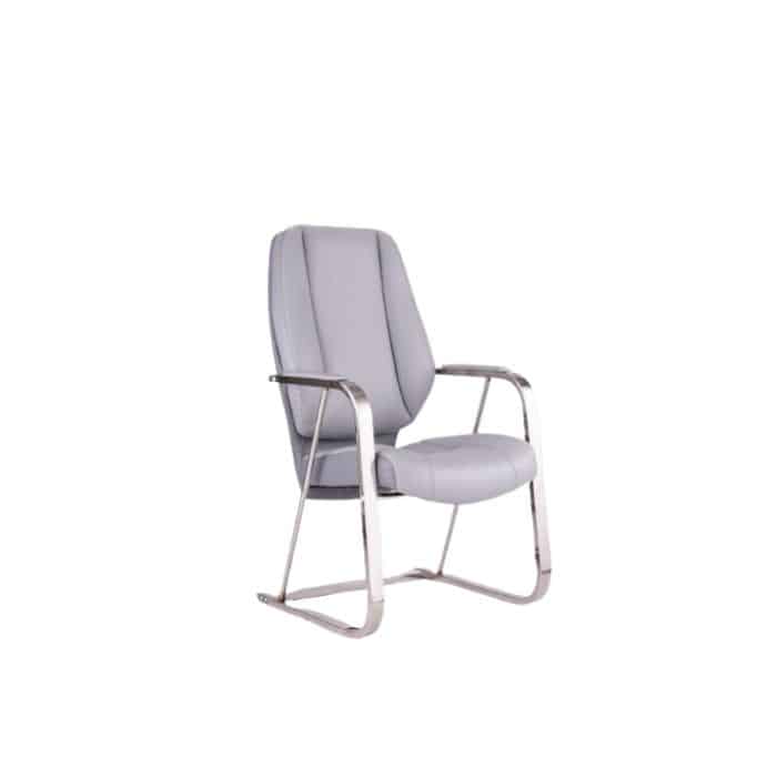 Waiting Gray Modern Chair-كرسي انتظار رمادي حديث ثابت