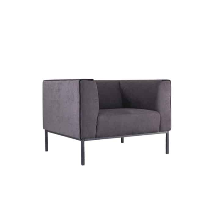 Fixed Gray Sofa Chair