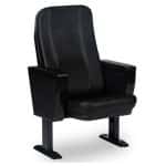 Black Leather Theater Chairs