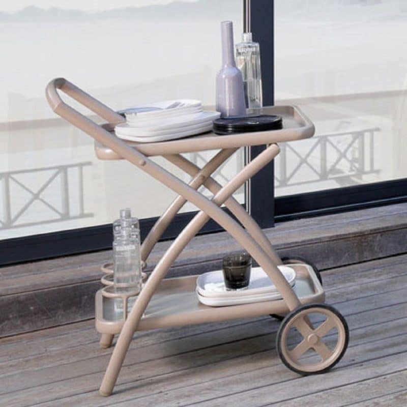Tea and coffee serving trolley