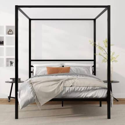 metal bed with steel slats (210 x 152 x 182 cm) (1)