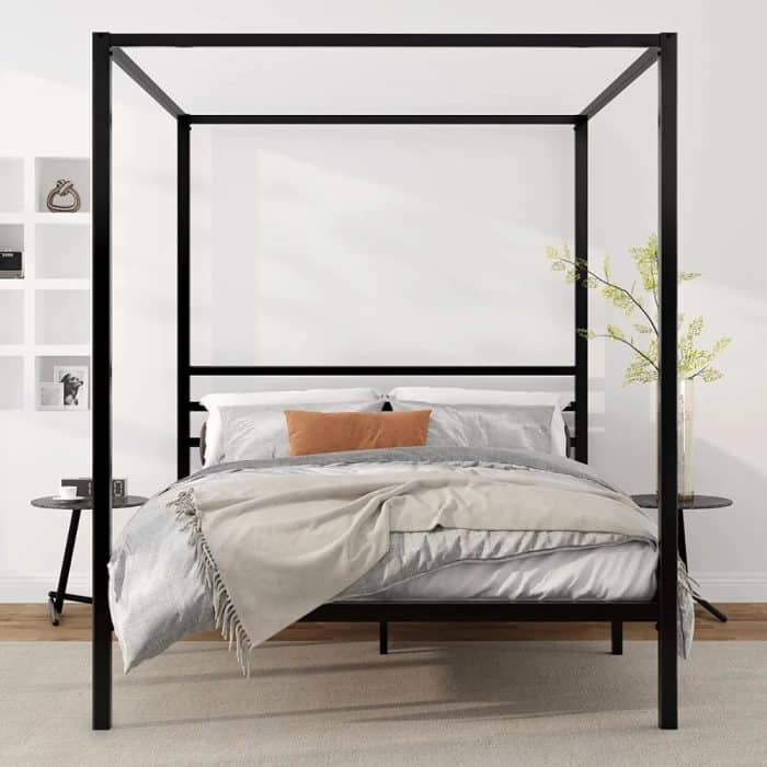 metal bed with steel slats (210 x 152 x 182 cm) (1)