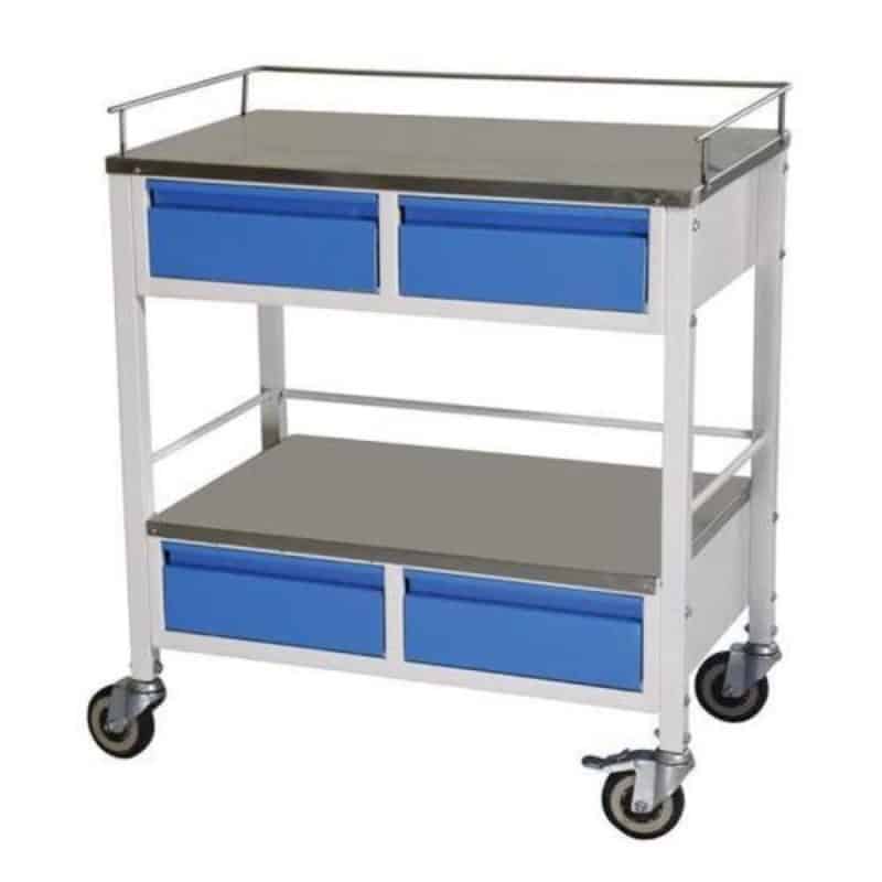 Medical trolley with drawer units
