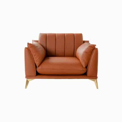 Single leather sofa chair