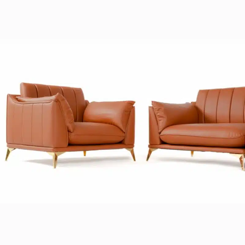 Single leather sofa chair for office